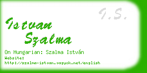 istvan szalma business card